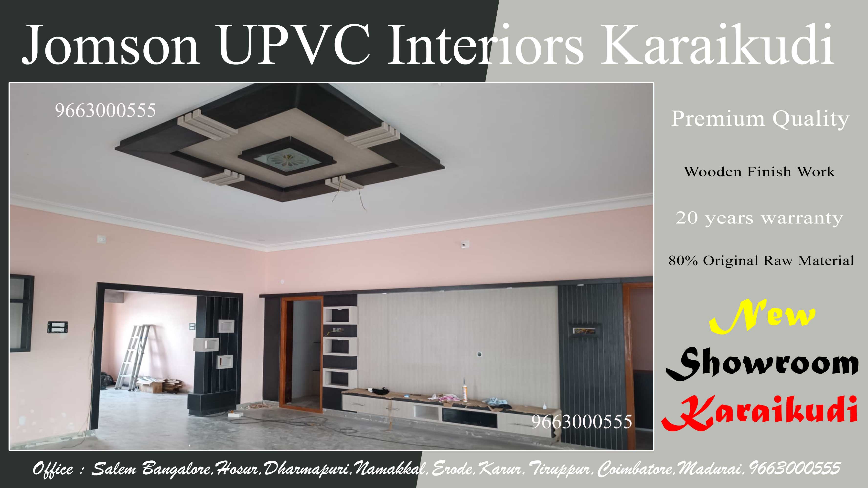 upvc ceiling work karakudi